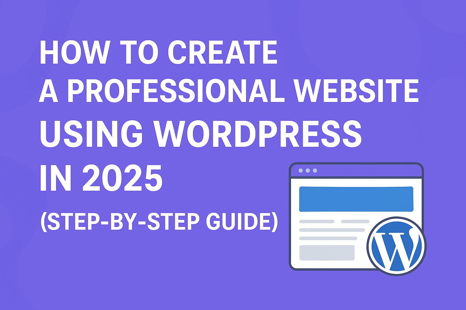 create website using WordPress